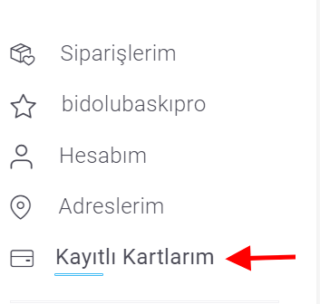 kayıtlı kartlarım