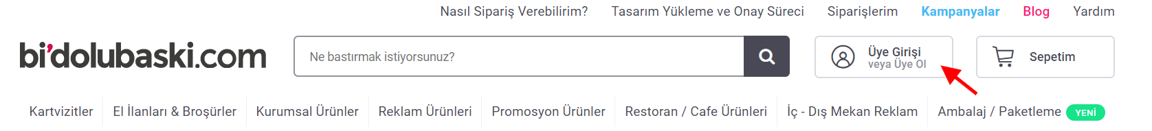 üye girişi